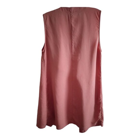 Elaine Rose Open Draped Cardigan Cover Womens Medium Pink Rose Long - Picture 2 of 8